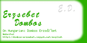 erzsebet dombos business card